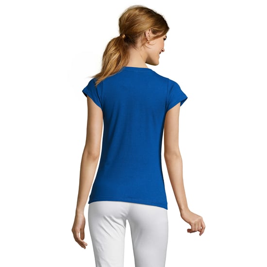 SOLS Dames/Dames Maan V Hals T-shirt (Koningsblauw) - Image 2