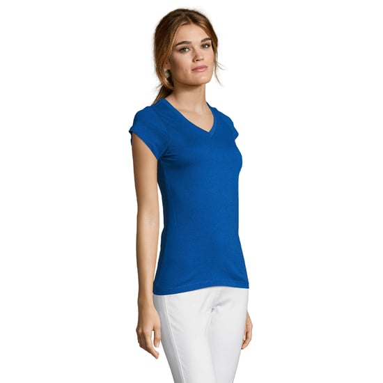 SOLS Dames/Dames Maan V Hals T-shirt (Koningsblauw) - Image 3