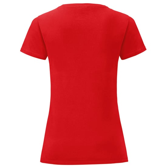 Fruit of the Loom Dames/Dames Iconic Combed Cotton T-shirt (Rood) - Image 2