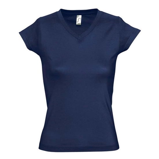 SOLS Dames/Dames Maan V Hals T-shirt (Franse marine) - Image 1