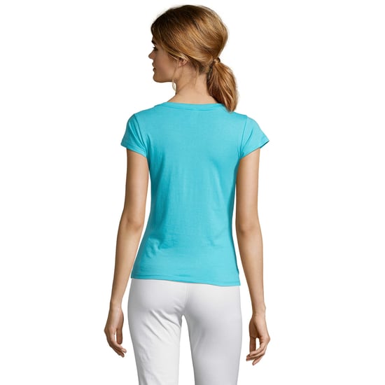 SOLS Dames/Dames Maan V Hals T-shirt (Atol blauw) - Image 2