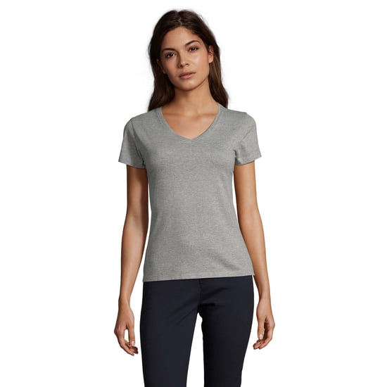 SOLS Dames/Dames Imperial V Hals T-shirt (Grijze Melange) - Image 1