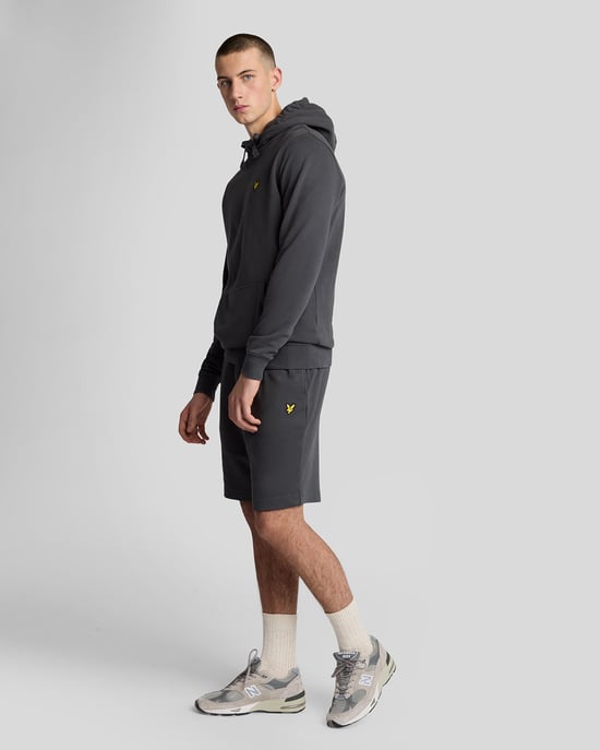 Lyle & Scott effen gunmetal grijze sweatshort - Image 2