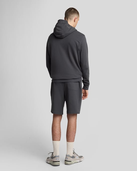 Lyle & Scott effen gunmetal grijze sweatshort - Image 3