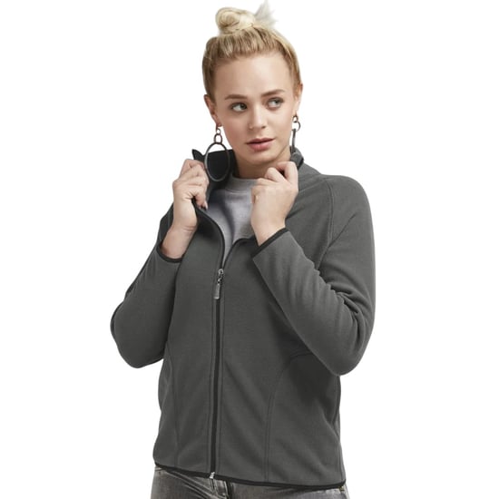 Signature Microfleece Tagless Fleecejack met rits voor dames/dames (Houtskool) - Image 2