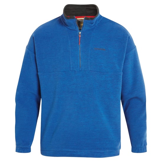 Craghoppers Heren Esk Colour Block Melange Half Zip Fleece Top (Fris Blauw) - Image 1