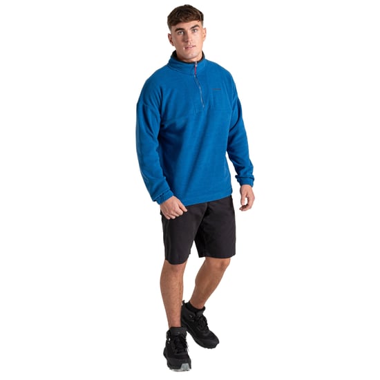 Craghoppers Heren Esk Colour Block Melange Half Zip Fleece Top (Fris Blauw) - Image 4