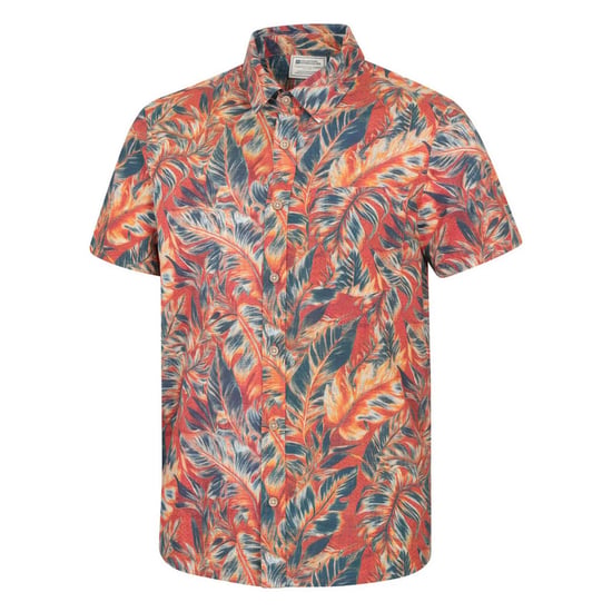 Mountain Warehouse Overhemd met korte mouwen voor heren Tropical Leaves (Helder oranje) - Image 3