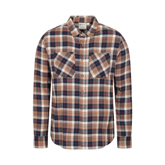 Mountain Warehouse Heren Maine Flanellen Overhemd met Lange Mouwen (Tan) - Image 1