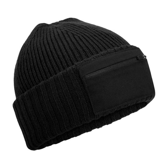 Beechfield Zip Patch muts (Zwart) - Image 1