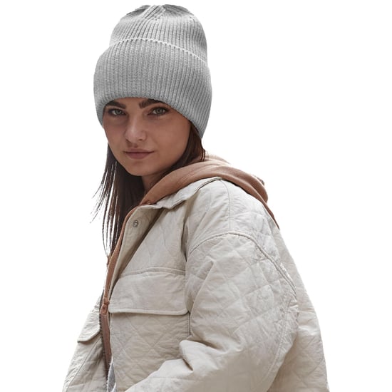 Beechfield Gebreide oversized muts (Lichtgrijs) - Image 3