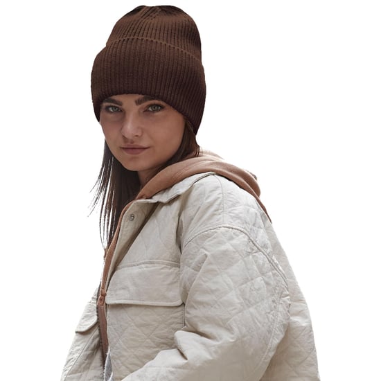 Beechfield Gebreide oversized muts (Walnoot) - Image 2