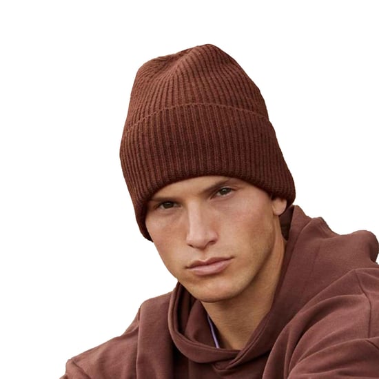 Beechfield Gebreide oversized muts (Walnoot) - Image 3