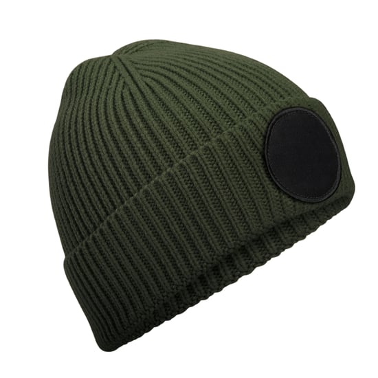 Beechfield Fashion cirkelvormige patch muts (Olijfgroen/zwart) - Image 2