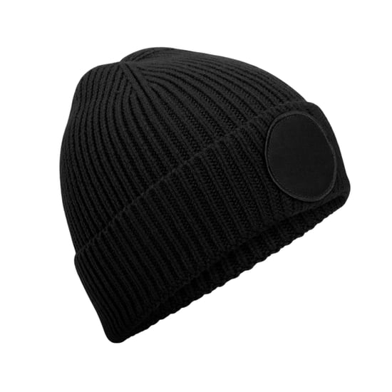 Beechfield Fashion cirkelvormige patch muts (Zwart) - Image 2