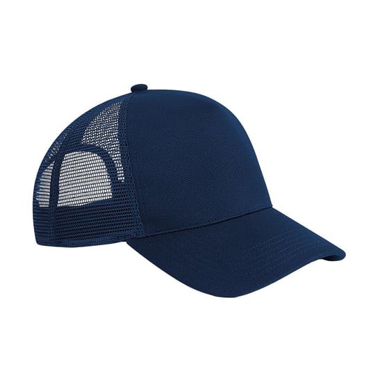 Beechfield Unisex Microknit Snapback Trucker Cap voor volwassenen (Franse marine) - Image 1
