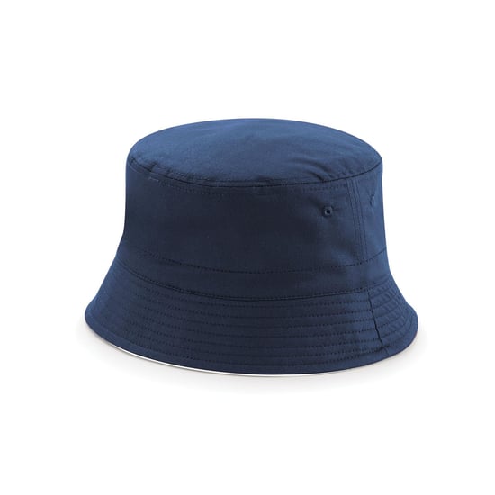 Beechfield Unisex omkeerbare emmerhoed voor volwassenen (Franse marine / Wit) - Image 1