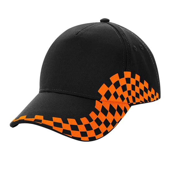 Beechfield Grand Prix Cap (Zwart/Oranje) - Image 1