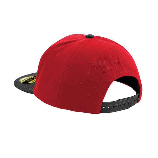 Beechfield Unisex Adult Original Flat Peak Snapback Cap (Klassiek rood/zwart) - Image 2