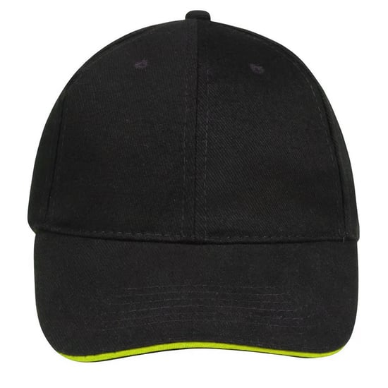 SOLS Buffalo 6 panel baseballpet (Zwart/Goud) - Image 1