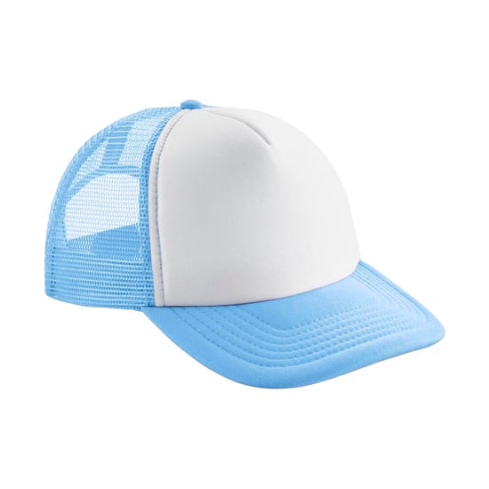 Beechfield Kinderen/Kinderen Vintage Snapback Trucker Cap (Hemelsblauw/Wit) - Image 1