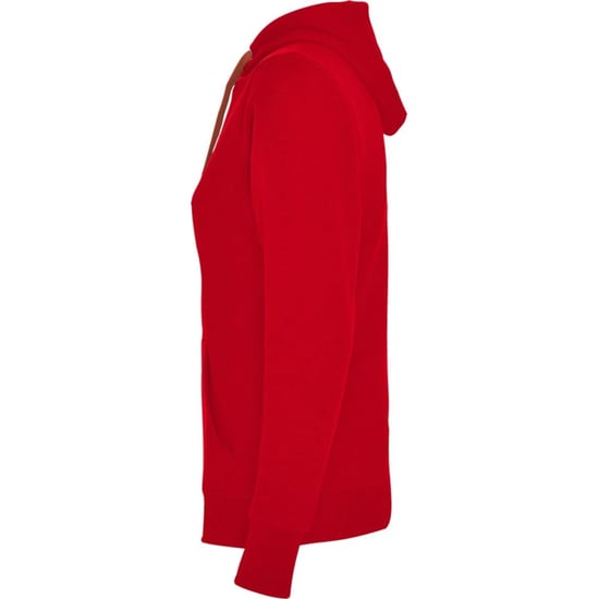 Roly Dames/Dames Urban Hooded Polycotton Sweatshirt (Rood/zwart) - Image 3