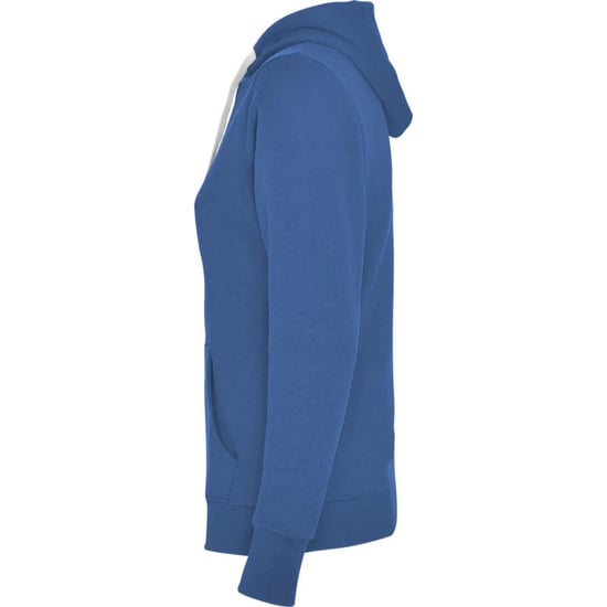 Roly Dames/Dames Urban Hooded Polycotton Sweatshirt (Koningsblauw/Wit) - Image 3