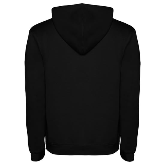 Roly Heren Urban Hooded Sweatshirt (Zwart/Heather Grijs) - Image 2