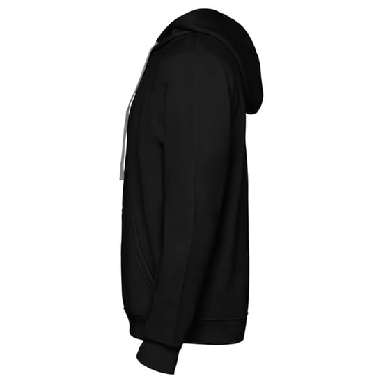 Roly Heren Urban Hooded Sweatshirt (Zwart/Heather Grijs) - Image 3