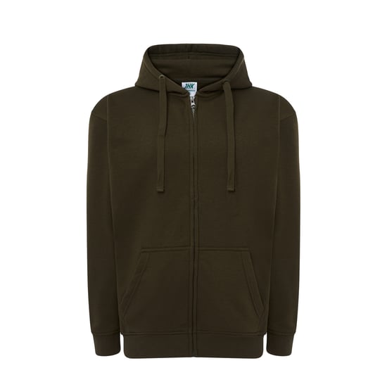 JHK Unisex effen capuchon met rits voor volwassenen (Khaki) - Image 1