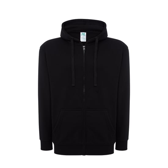 JHK Unisex effen capuchon met rits voor volwassenen (Zwart) - Image 1