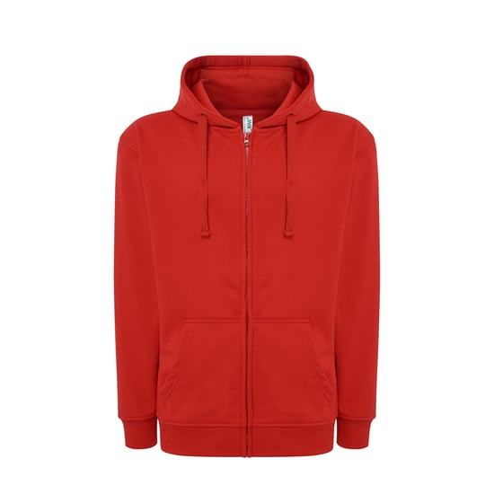 JHK Unisex effen capuchon met rits voor volwassenen (Rood) - Image 1