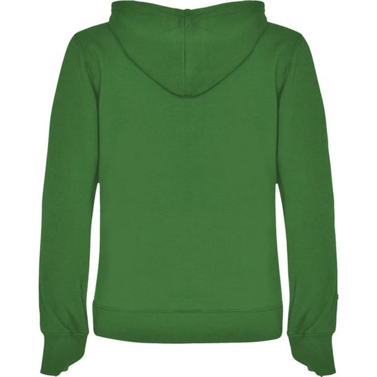 Roly Dames/Dames Urban Hooded Polycotton Sweatshirt (Kelly Groen/Wit) - Image 2
