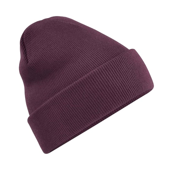 Beechfield Volwassenen van Unisex Originele geboeide Beanie (Pruim) - Image 1