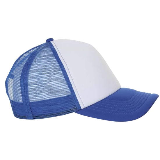 SOLS Bubble Colour Block Baseball Cap (Wit/royaal blauw) - Image 3