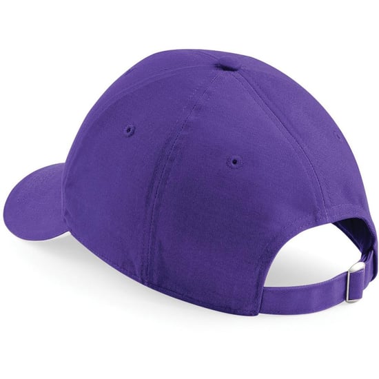 Beechfield Volwassenen Unisex Athleisure Cotton Baseball Cap (Paars/Wit) - Image 2