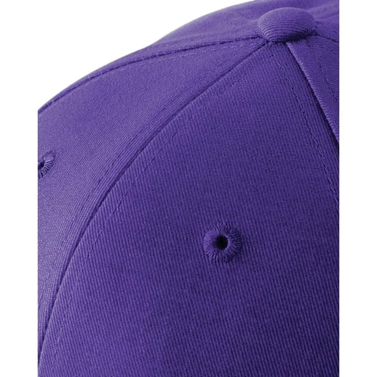 Beechfield Volwassenen Unisex Athleisure Cotton Baseball Cap (Paars/Wit) - Image 4