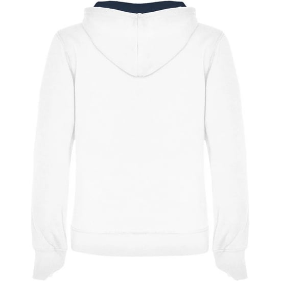 Roly Dames/Dames Urban Hooded Polycotton Sweatshirt (Wit/Zwaar Blauw) - Image 2