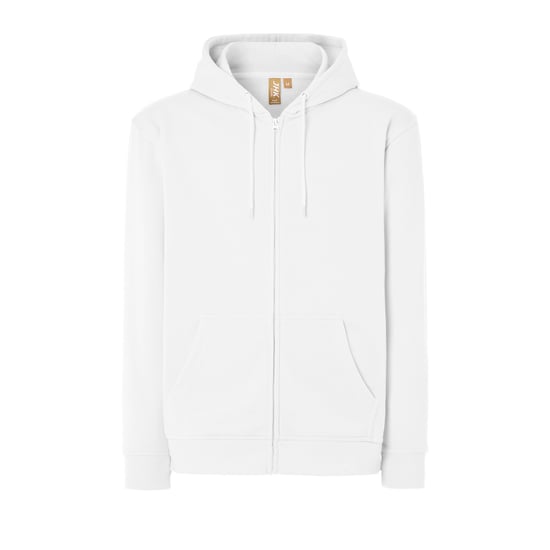JHK Unisex Fuji Hoodie met volledige rits voor volwassenen (Wit) - Image 1