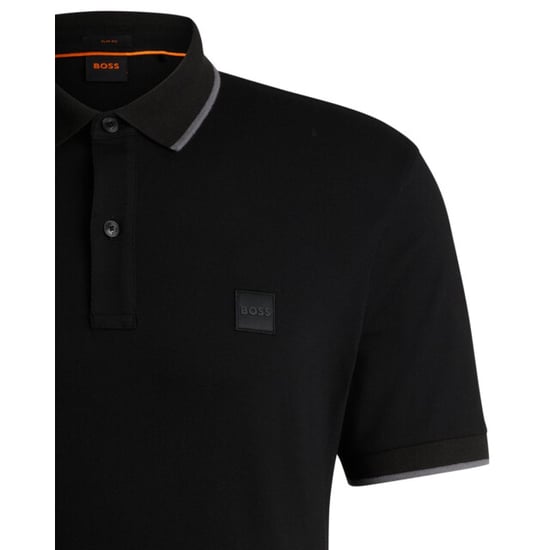 BOSS Orange Passertip Heren Poloshirt met Korte Mouwen en Tipped Collar - Image 2