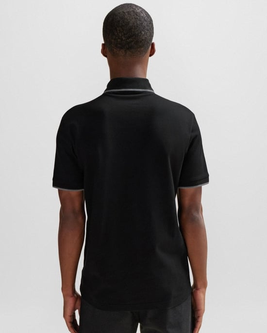 BOSS Orange Passertip Heren Poloshirt met Korte Mouwen en Tipped Collar - Image 4