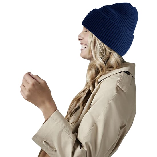 Beechfield Gebreide oversized muts (Marine Oxford) - Image 2