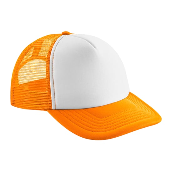 Beechfield Kinder/Kinder Vintage Trucker Cap (Oranje/Wit) - Image 1
