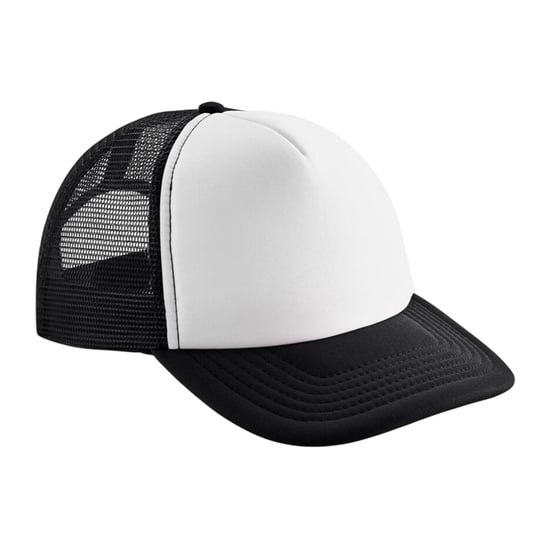 Beechfield Kinder/Kinder Vintage Trucker Cap (Zwart/Wit) - Image 1