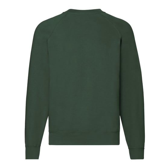 Fruit of the Loom Heren Klassiek Raglan Sweatshirt (Fles groen) - Image 2