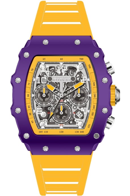 INVICTA Racing 69699 Herenhorloge - Quartz Uurwerk - Acryl met Zilveren Wijzerplaat - 43 mm - Image 1