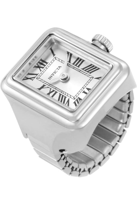 INVICTA Mini Ring 49894 Dameshorloge - Quartz Uurwerk - Roestvrij Staal met Zilveren Wijzerplaat - 18 mm - Image 1