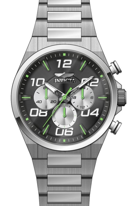 Invicta Speedway 50427 Herenhorloge - Quartz Uurwerk - Roestvrij Staal met Zwarte Wijzerplaat - 44 mm - Image 1
