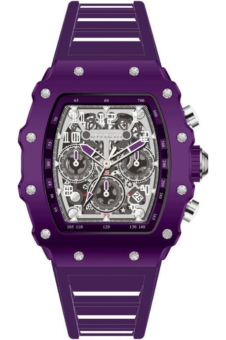 INVICTA Racing 69709 Herenhorloge - Quartz Uurwerk - Acryl met Zilveren Wijzerplaat - 43 mm - Image 1