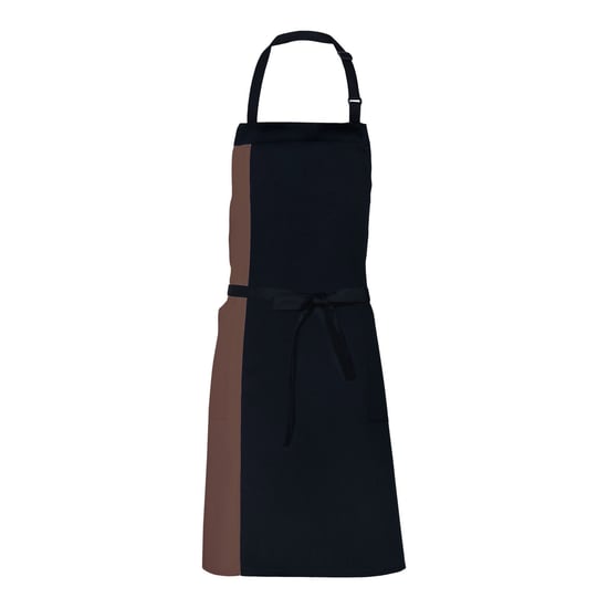 Link Kitchen Wear Unisex Duo Schort voor volwassenen (Zwart/Bruin) - Image 1